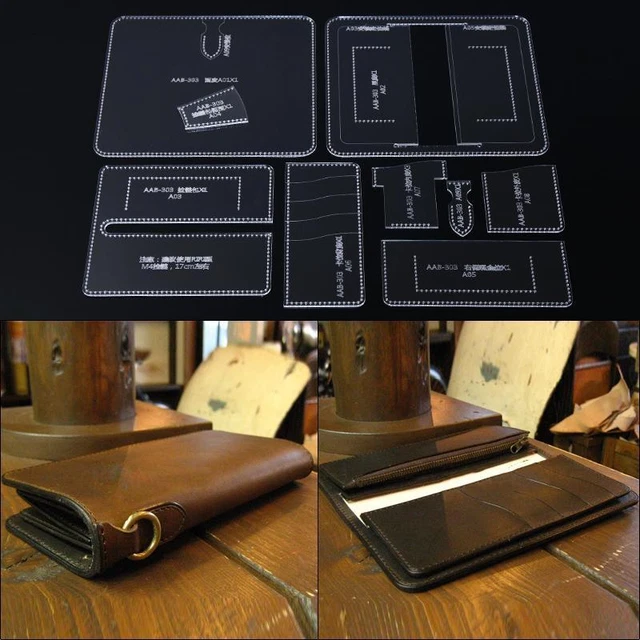 Leather Craft Clear Acrylic Clutch Bag Handbag Pattern Stencil Template