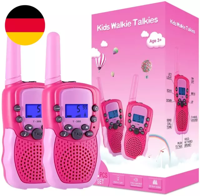 Kearui Spielzeug 3-12 Jahre Für Mädchen, Walkie Talkies Für Kinder 8 Kanal Funkg 2