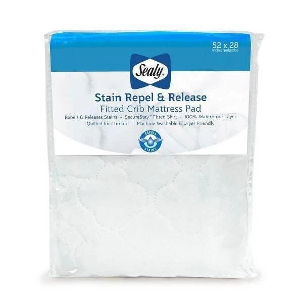 Crib Mattress Protector Toddler Baby Bed  Waterproof Quilted Pad Cover New Sealy