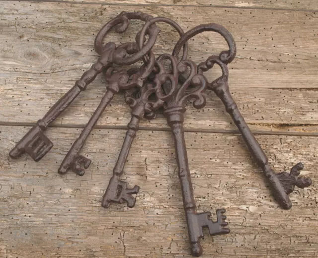 Deko Schlüsselbund Gusseisen antiken Landhaus Stil 24,5 cm Gartendeko Nostalgie