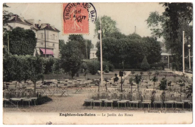 CPA 95 - ENGHIEN LES BAINS (Val d'Oise) - Le Jardin des Roses - Ed. J. Moirand