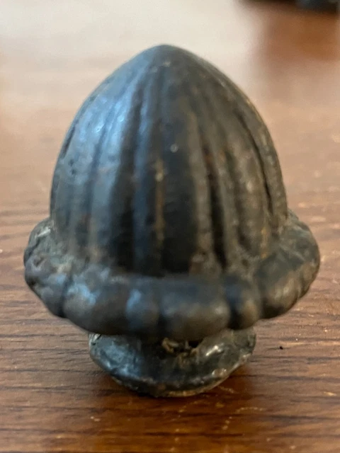 Antique vintage heavy cast iron 1 1/2" lamp clock finial light part