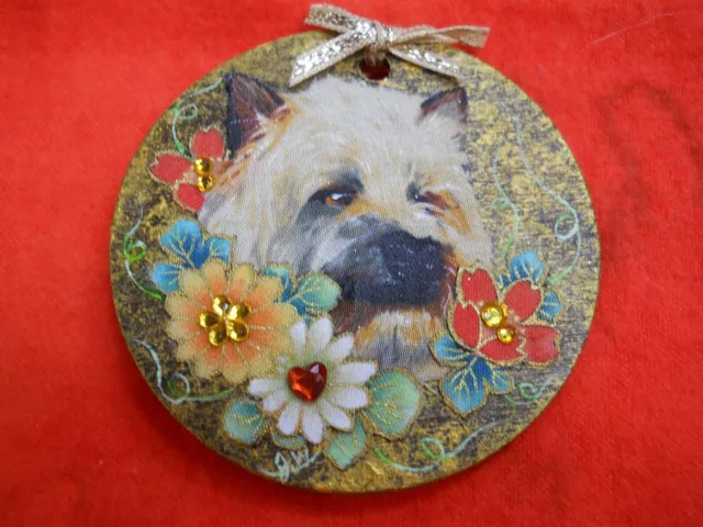 Griffon Dog Animal Wooden Ornament Art