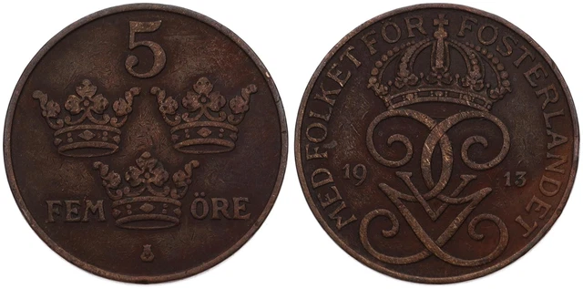Schweden - Sweden 5 Öre 1909-1964 - verschiedene Jahrgänge