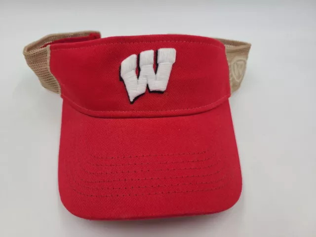 University of Wisconsin Badgers Top of the World Snapback Sun Golf Visor Hat Cap