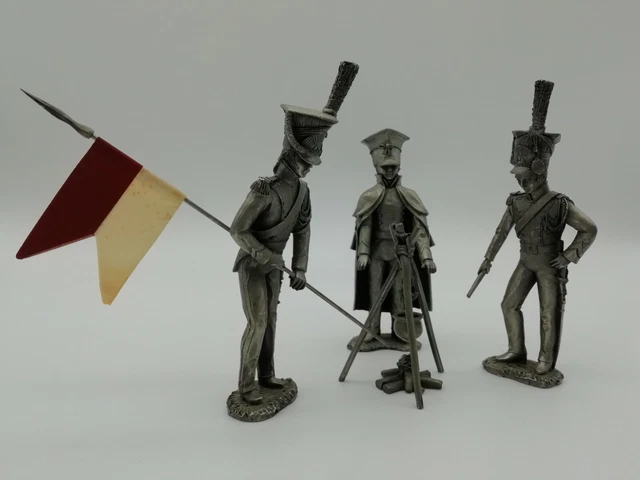 Figurine En étain "Lanciers Et Feu De Camp" – Les Étains Du Prince – Premier Empire – Bivouac – 10 Cm