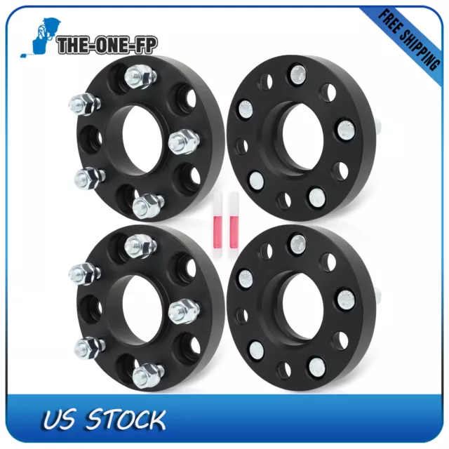 4 X 1" 5x4.75 Wheel Spacers M12x1.5 For GMC Jimmy 91-05 Chevrolet Corvette 84-19