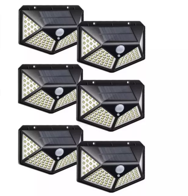 6X Faretti Da Esterno Faretto Con Luci Led  Pannello Solare Sensore Di Movimento