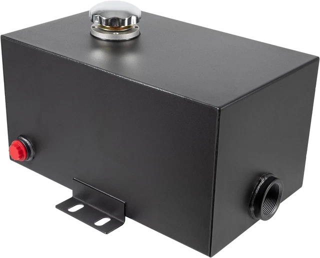 5 Gallon 14 Gauge Steel Hydraulic Fluid Reservoir Tank Outlet 0.75" Inlet 1.5"
