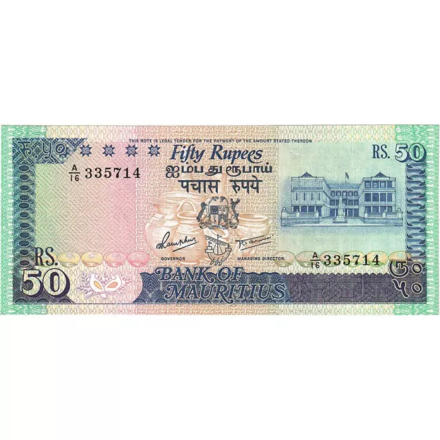 [#196252] Mauritius, 50 Rupees, Undated (1986), KM:37a, UNC