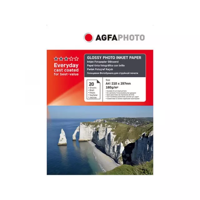 AgfaPhoto Everyday Photo Inkjet Paper Glossy 180 g A 4 20 Blatt AP18020A4N
