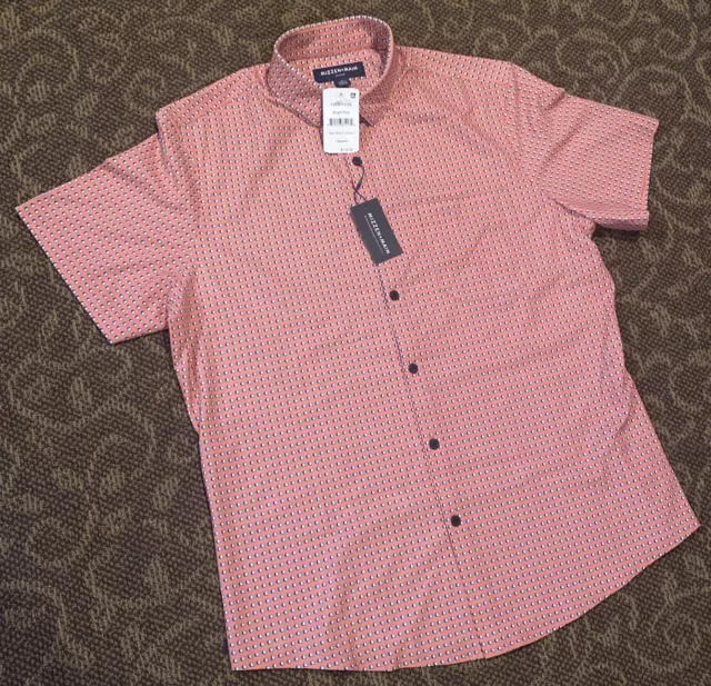 Brand New Mizzen Main Men’s Bright Pink Leeward Shirt Classic Fit Size Medium 2