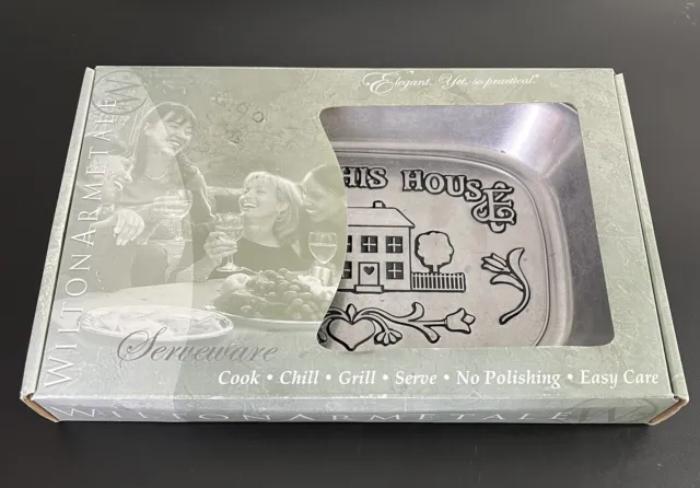 BLESS THIS HOUSE Wilton Armetale Cook Chill Grill Serveware NEW Open Box Country