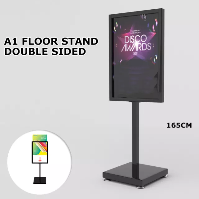 New A1 Double Sided Sign Floor Stand Frame Poster Stand Display Stands BLACK