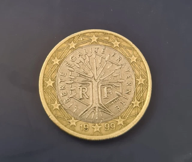 Moneta Rara MONETA 1 EURO rara Francia 1999 errore di coniatura ottime condizioni ...