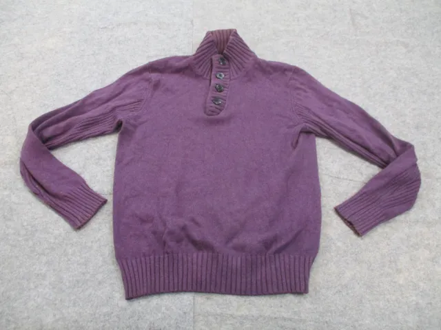 Sean John Sweater Mens Large Purple Pullover Long Sleeve Shawl Adult Casual