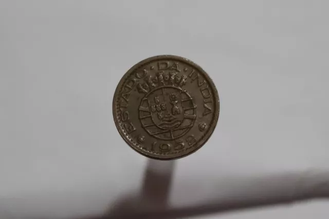 🧭 India Portugal Colonial 1 Tanga 1952 B53 #Z7556