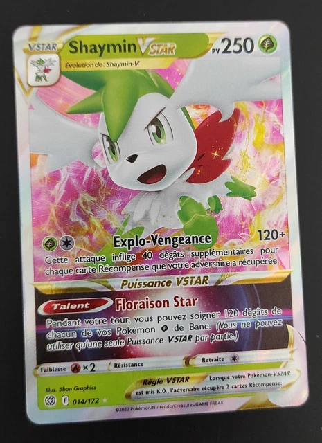 Carte Pokémon Shaymin Vstar 014/172 - Stars Étincelantes - FR - Neuf
