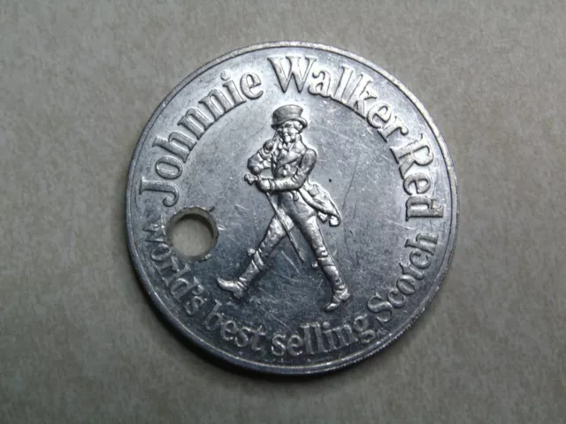 CF7 Token 1970 University of Wisconsin UW schedule Johnnie Walker Red Drink