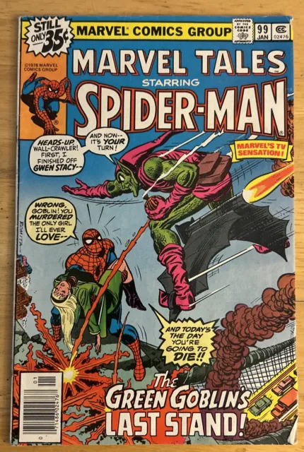 Marvel Tales 99 Newsstand; Romita Cover; Reprints Amazing 122 Death Green Goblin