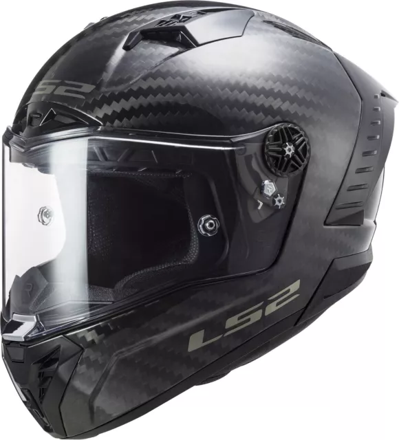 LS2 FF805 Thunder Carbon Plus Solid Gloss Black Gr. XL Motorradhelm Integralhelm