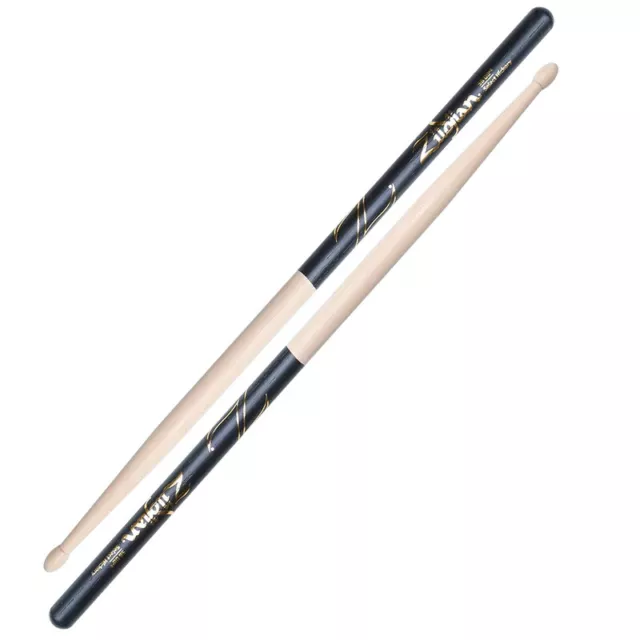 Zildjian 5B Black DIP Wood Tip Drumsticks