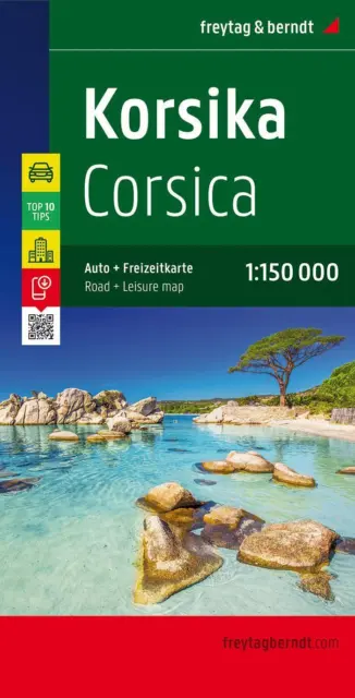 Korsika, Top 10 Tips, Autokarte 1:150.000 | (Land-)Karte | Deutsch | 2020