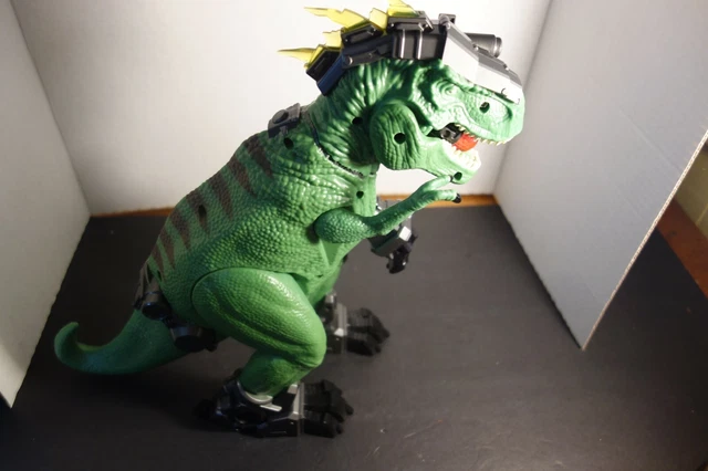 Animated T-Rex Cyborg Dinosaur Toy 14" - Vintage Collectible