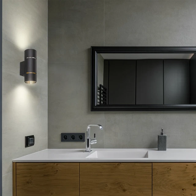 APPLIQUE CUBO LED 6W Faro Faretto Lampada Da Parete Per Muro Con Doppia Luce EUR 14,99 - IT - Foto 2