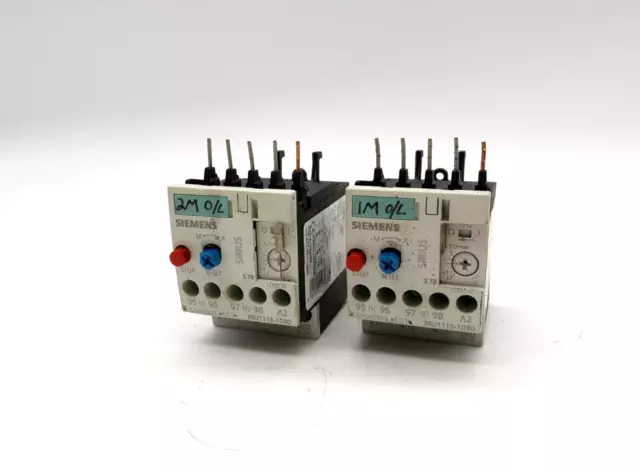 Siemens 3RU1116-1DB0 Overload Relay Lot of 2