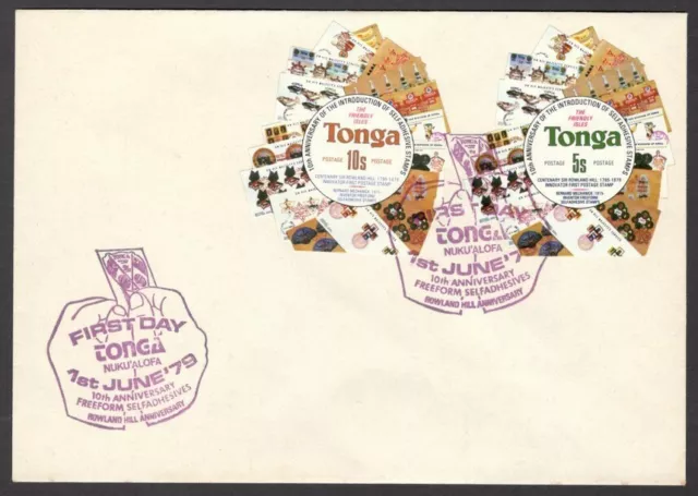 Tonga 1979 FDC First Day cover with odd shaped freeform stamps