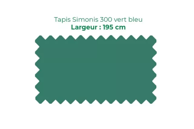 Tapis drap billard 7Ft 240x195 Français Carambole Simonis 300 rapide vert bleu