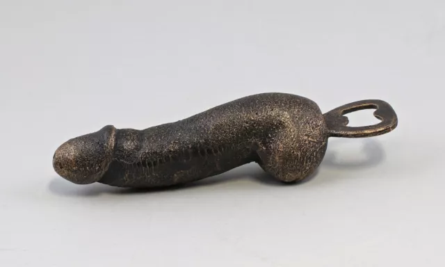 9977535 Fer de Fonte Figurine Ouvre-Bouteille Phallus Rustique L18cm