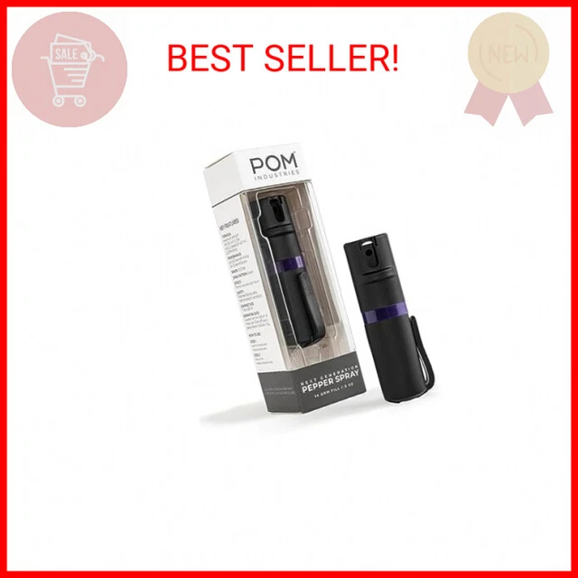 POM Pepper Spray Flip Top Pocket Clip - Maximum Strength OC Spray for Self Defen