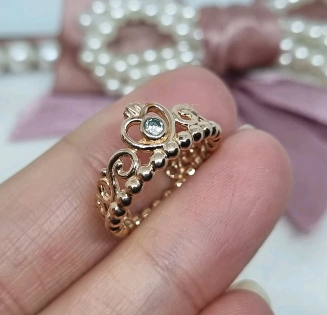 Pandora Rose Gold Ale R 50 Ring GENUINE PANDORA ROSE Gold Princess