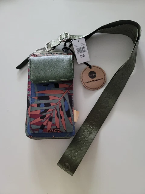 Samantha Brown To-Go Wallet Crossbody w Adjustable Strap~Safari