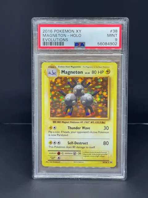 Pokemon Evolutions Magneton Holo PSA 9 MINT #38 - Graded Card English