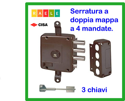 CISA SERRATURA CISA DOPPIA MAPPA DESTRA ART.57167 
