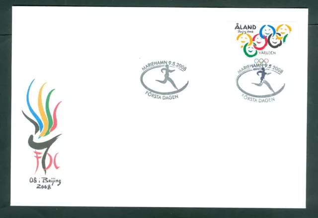 Aland. 2008 FDC. Olympic Games In Beijing. Sc.# 275