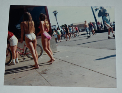 1989 pretty girls in bikini beach candid VINTAGE PHOTOGRAPH Found Photography Aa