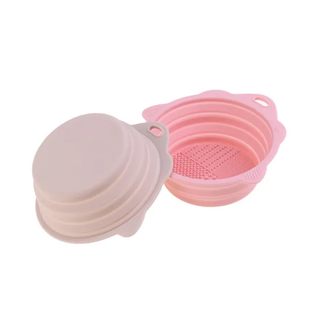 Colorful Soft Silicone Makeup Brush Folding Cleaning Bowl Makeup Brush TI4UK