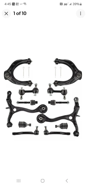 Lot De 4 Bras De Suspension Avant Pour Audi A4/A5/Q5 | Compatible 2007-2017 | Réf 8K007505A