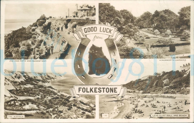 Folkestone 4 views Real photo 132