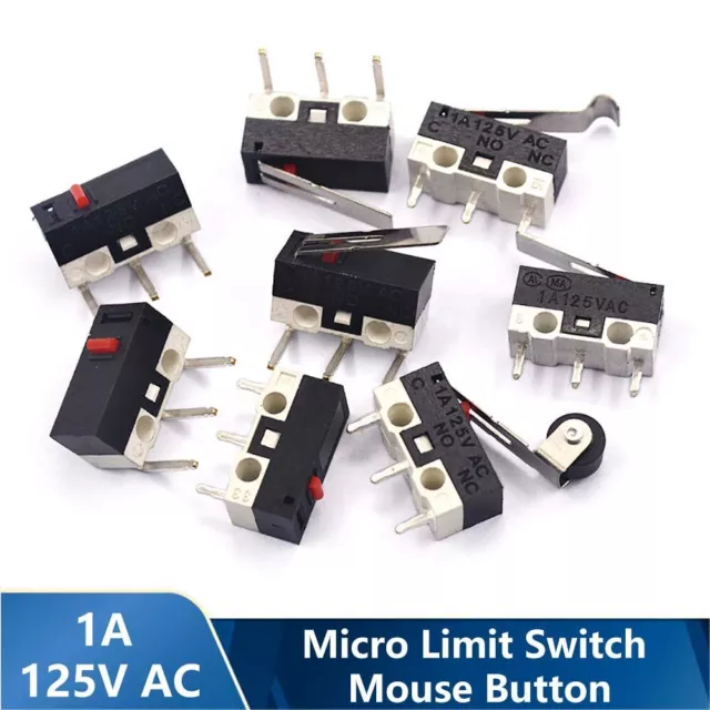 Ultra Mini Microswitch 1A 125V AC Limit Switch Mouse Button or Lever 3D Printer