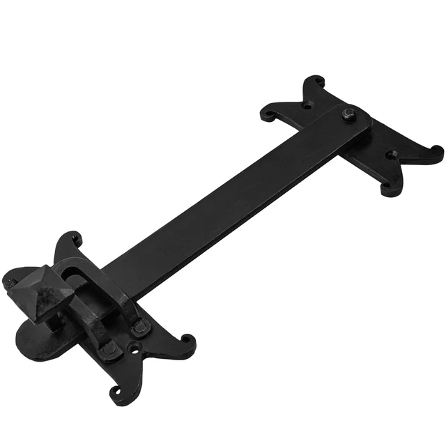 Gate Latch Iron Door Lock Hook Style Hand Forged Black Hardware