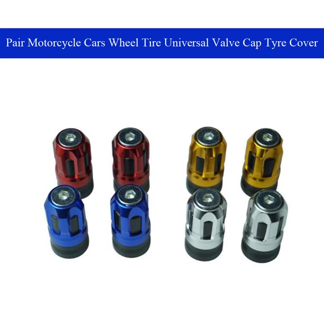 2PCS Motorcycle Dirt Bike CNC Wheel Tire Universal Valve Cap Tyre Cover Assembly