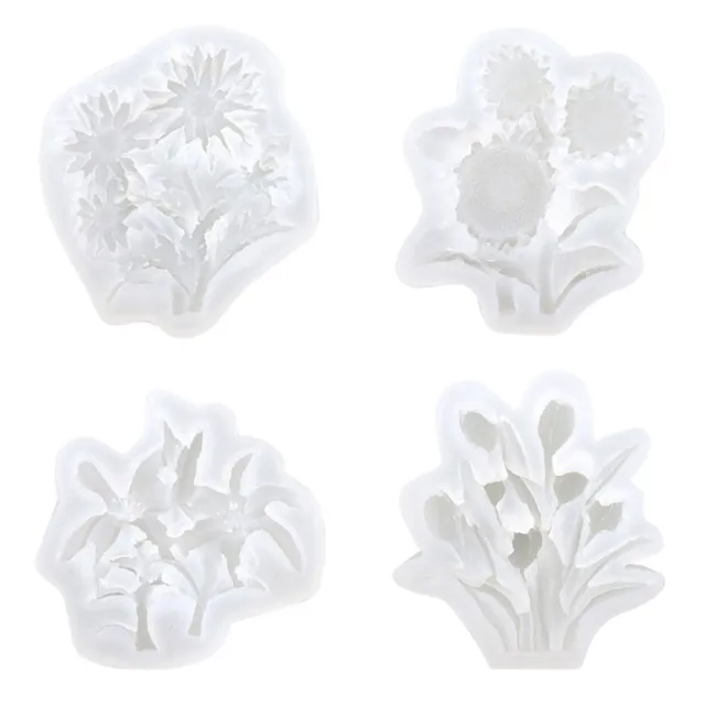 Chocolate Moulds Flower Shaped Candy Moulds Fondnat Moulds Hand-Making Supplies