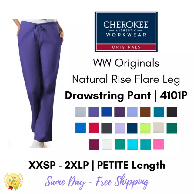 Cherokee Workwear Originals Flare Leg Drawstring Scrub Pant | 4101 PETITE