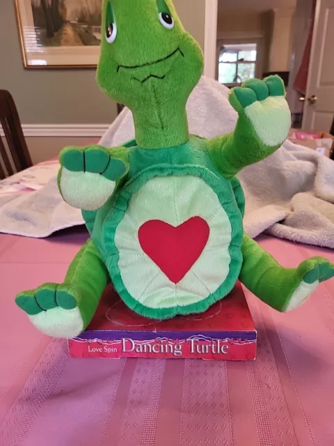 Gemmy Turtle Dancing Spinning Plush You Can't Hurry Love NEW Valentine's Day