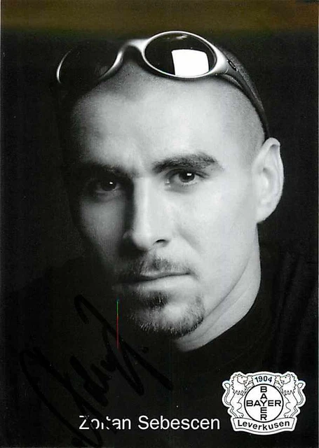 ZOLTAN SEBESCEN ORIGINAL Autogrammkarte Bayer Leverkusen ca.11cm x